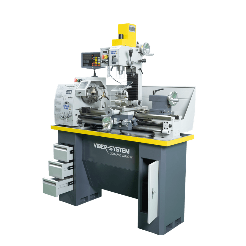 TOKARKO FREZARKA VIBER SYSTEM 290X750 VARIO W DO METALU Z ODczYTEM CYFROWYM