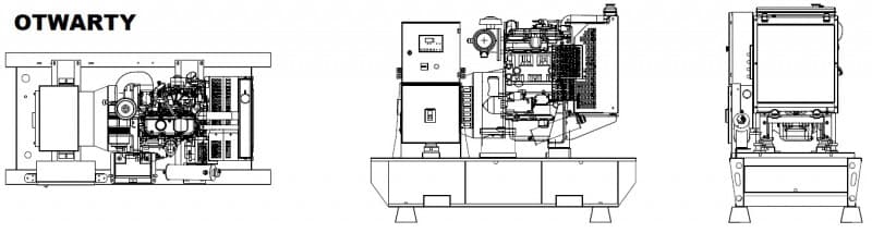 GENERATOR PRĄDU OPTIMAT HARD D100 120 KVA 3-FAZOWY DIESEL DO WARSZTATU