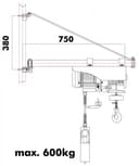 RAMIE OBROTOWE DO WCIĄGAREK HOLZMANN ESZ SA600750 600 KG 750 MM 2