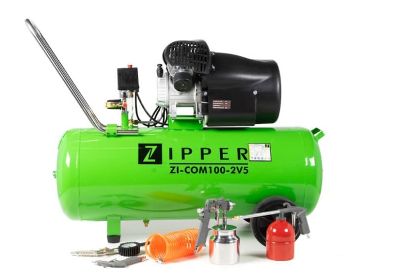 KOMPRESOR 2-CYLINDROWY SPRĘŻARKA ZIPPER ZI-COM100-2V5 100L WARSZTATOWA