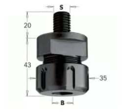 OPTIMAT UCHWYT POD TULEJE ER20 Z GWINTEM M14 AKCESORIUM STOLARSKIE