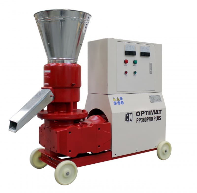 PRZEMYSŁOWA PELECIARKA GRANULATOR OPTIMAT PP360PRO PLUS 350KG/H Ø229 MM