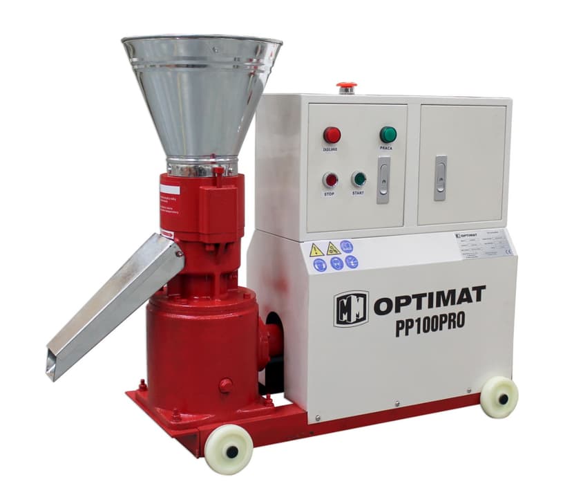 PELECIARKA GRANULATOR PASZY OPTIMAT PP100PRO 100 KG/H 400V MATRYCA 119 MM