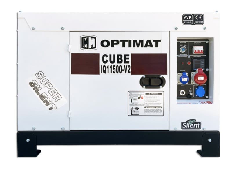 GENERATOR OPTIMAT IQ11500-V2 CUBE 11KW DIESEL TRÓJFAZOWY 400V 230V AGREGAT