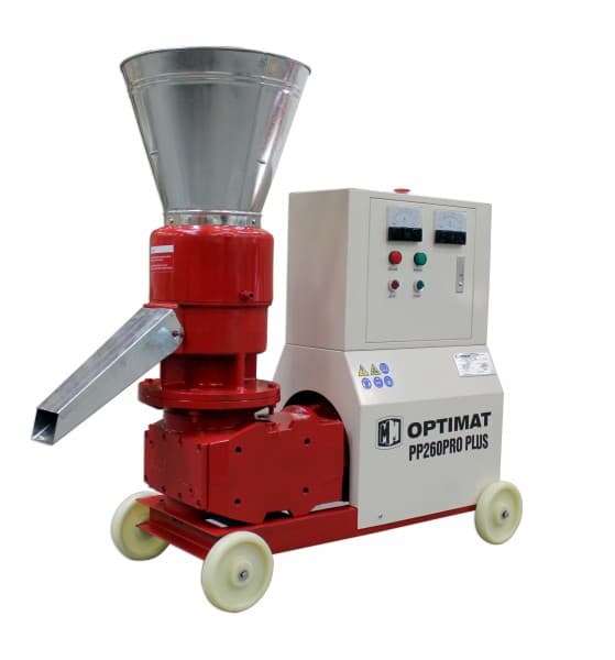 OPTIMAT PP260PRO PLUS PRZEMYSŁOWA PELECIARKA GRANULATOR PASZY 250KG/H Ø229