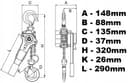 WH750 ŁAŃCUCHOWA WCIGARKA HAKOWA 750KG 0,75T VIBER-SYSTEM DO WARSZTATU 3
