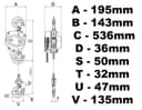 VIBER-SYSTEM H3000 ŁAŃCUCHOWA WCIĄGARKA HAKOWA 3000KG 3T DO MAGAZYNU 3