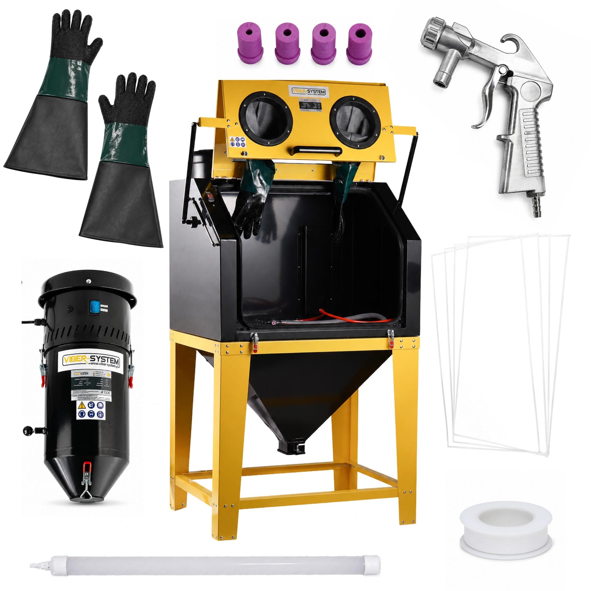 PIASKARKA KABINOWA 353 L Z ODPYLACZEM VIBER-SYSTEM PK350-OP15