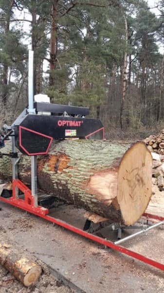 TRAK TAŚMOWY SPALINOWY OPTIMAT TIMBERLAND TMG 790S Z OSŁONĄ + OSTRZARKO-ROZ