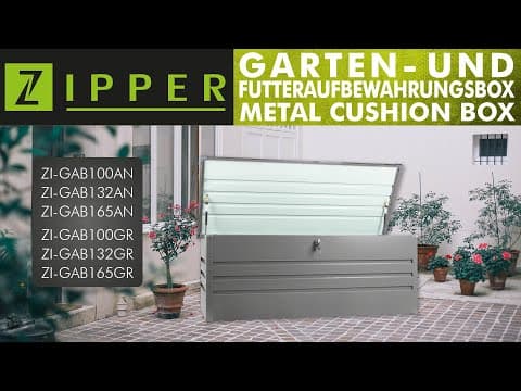 SKRZYNIA METALOWA OGRODOWA ZIPPER ZI-GAB165GR POJEMNIK 720L NA NARZĘDZIA