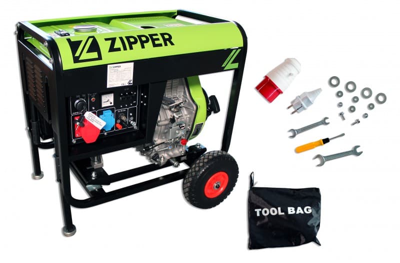 GENERATOR AGREGAT PRĄDU BUDOWLANY AVR DIESEL ZIPPER ZI-STE6700DH 6,25 KVA
