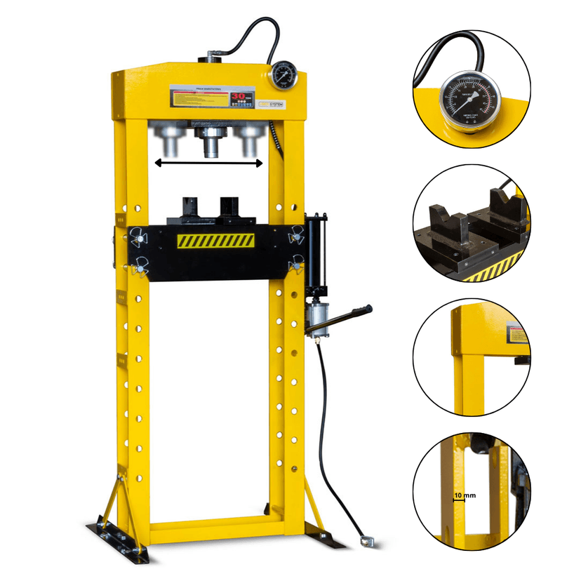 PRASA HYDRAULICZNA WARSZTATOWA 30 TON VIBER-SYSTEM WP30 PNEUMATYCZNO-RĘCZNA
