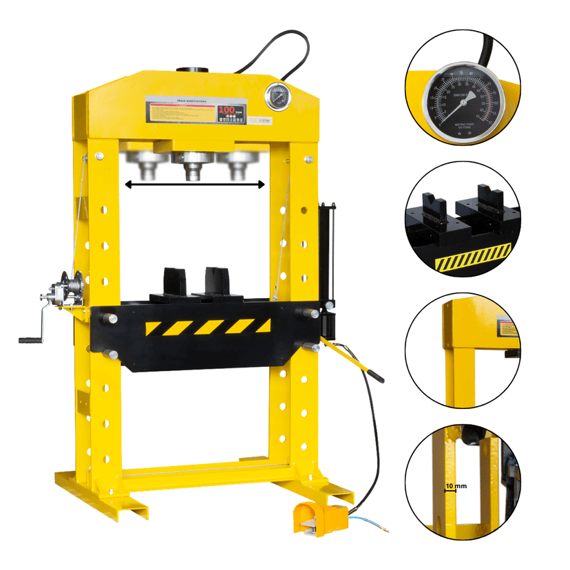 PRASA HYDRAULICZNA WARSZTATOWA 100 TON VIBER-SYSTEM WP100 PNEUMATYCZNO-RĘCZ