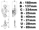 WCIĄGARKA ŁAŃCUCHOWA HAKOWA H1000 1000KG 1T VIBER-SYSTEM WYSOKOŚĆ PODNOSZEN 3