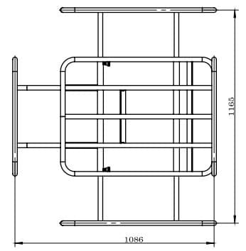 RAMA RUROWA ZIPPER EWB150-100LTR DO TACZKI ZI-EWB150-100L 150 KG