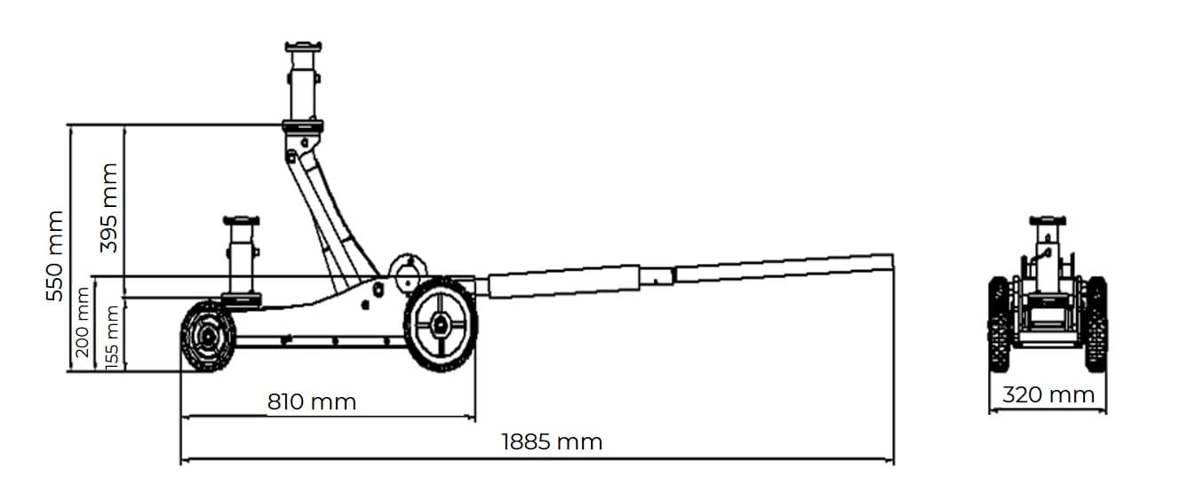 PODNOŚNIK WARSZTATOWY HYDRAULICZNY ŻABA OFFROAD HOLZMANN OWH3.0 3T