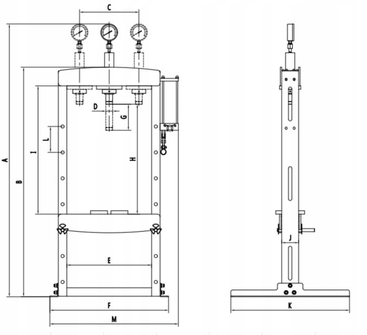 PRASA ELEKTRYCZNA HYDRAULICZNA 150 TON 400V VIBER-SYSTEM WP150E