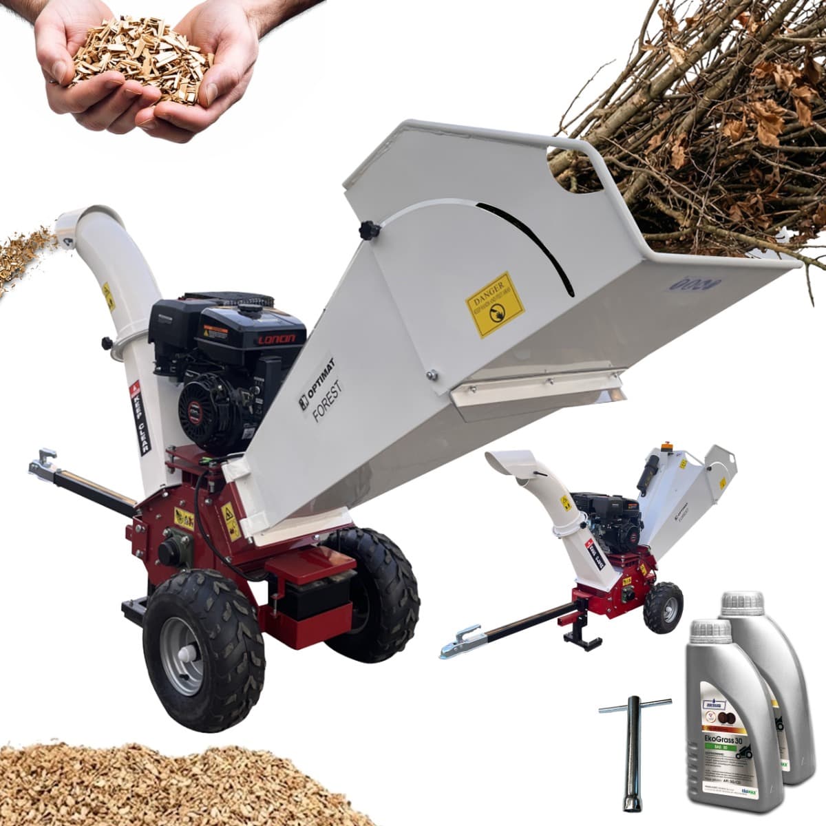 RĘBAK SPALINOWY OPTIMAT FOREST 10KW 120MM ROZDRABNIACZ DO GAŁĘZI