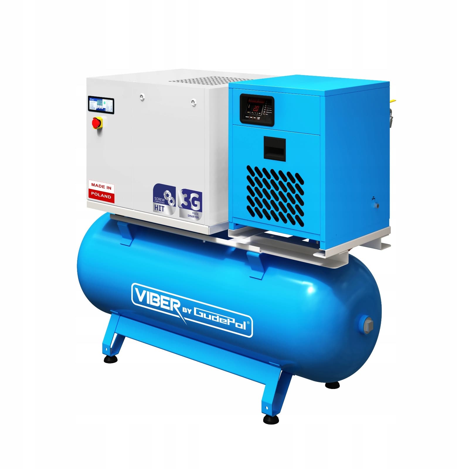 KOMPRESOR ŚRUBOWY VIBER-SYSTEM BY GUDEPOL 500L 750L/M 10 BAR 10B500L