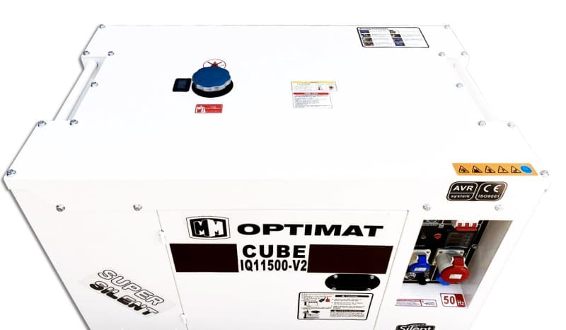 GENERATOR OPTIMAT IQ11500-V2 CUBE 11KW DIESEL TRÓJFAZOWY 400V 230V AGREGAT