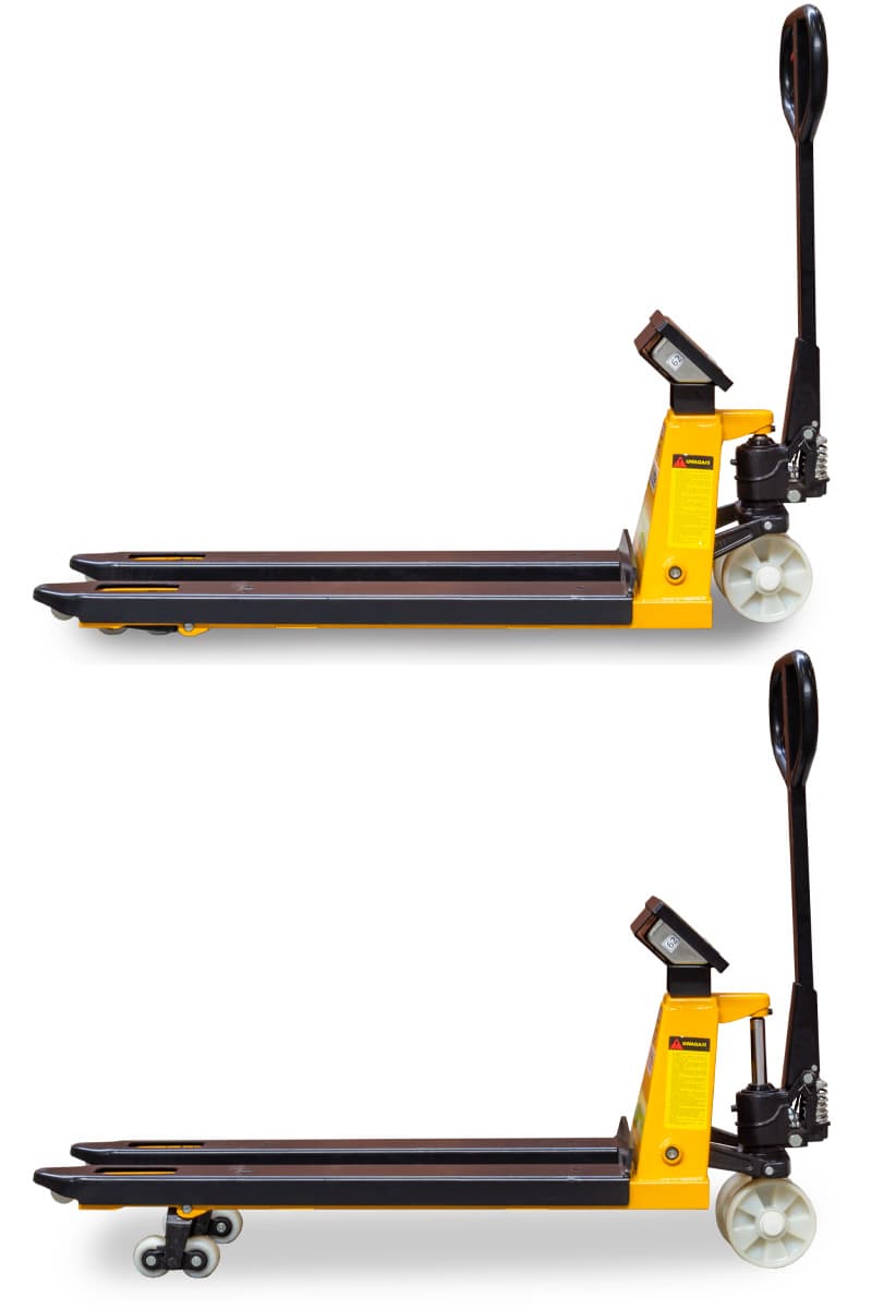 WÓZEK PALETOWY Z WAGĄ P2500W VIBER-SYSTEM UDŹWIG 2,5T WAGA CYFROWA